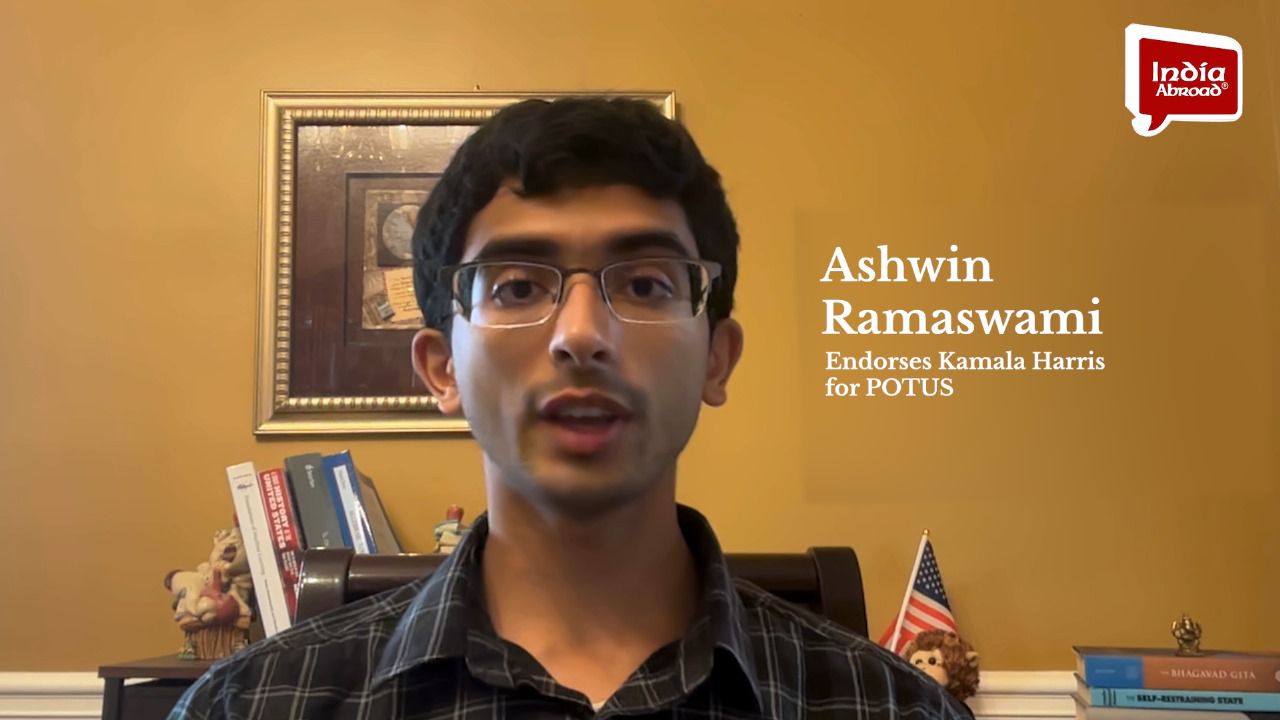 Indian American GA Senate Candidate Ashwin Ramaswami endorses Kamala Harris for POTUS